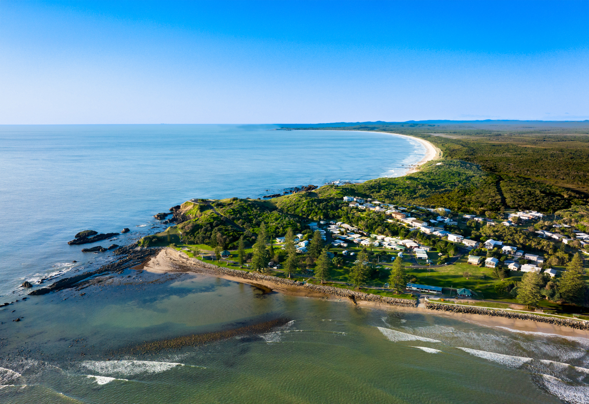 Brooms Head Holiday Park aerial view
